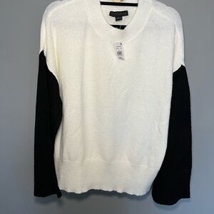 Sanctuary Black and White Crewneck Sweater